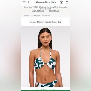 Abercrombie & Fitch Green and White Bikini